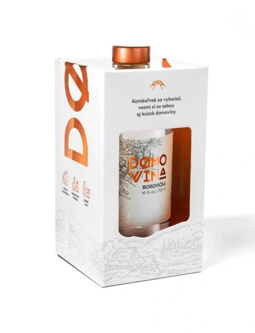 DOMOVINA Borovička 0,7l + Box